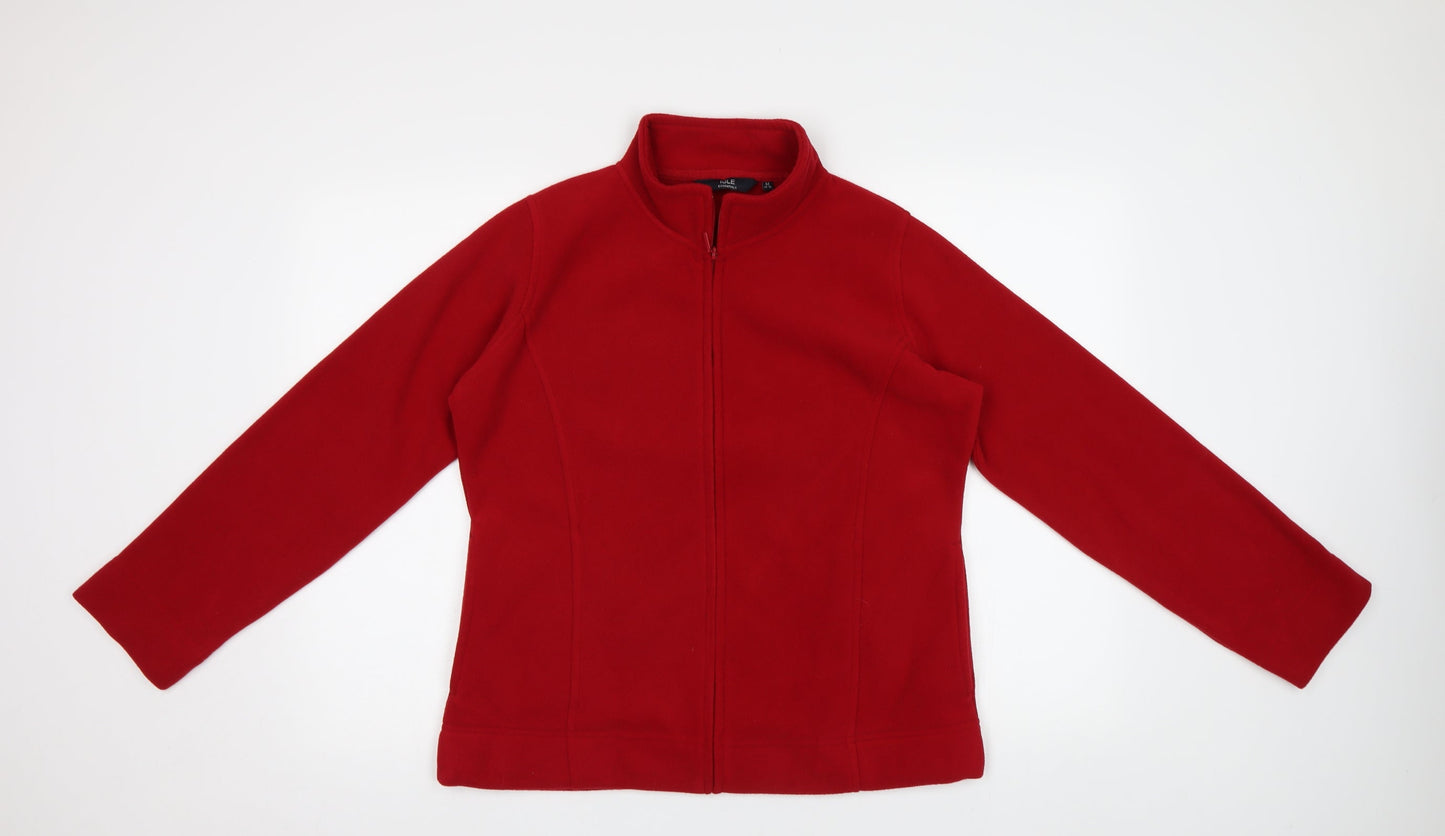 Isle Womens Red   Full Zip Sweatshirt Size 14