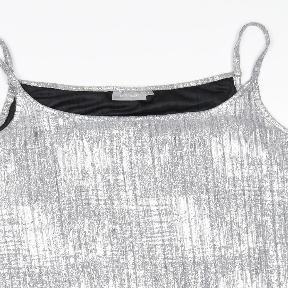 Fransa Womens Silver   Camisole Tank Size L