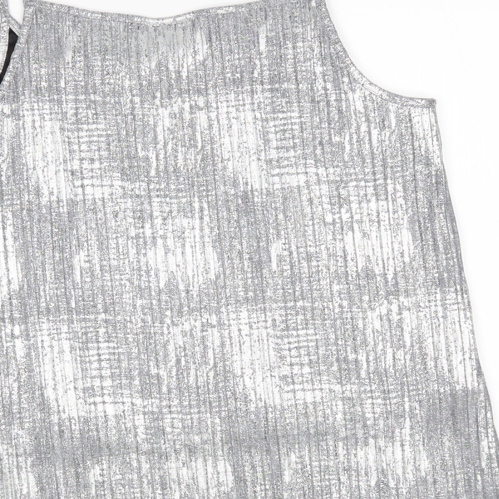 Fransa Womens Silver   Camisole Tank Size L
