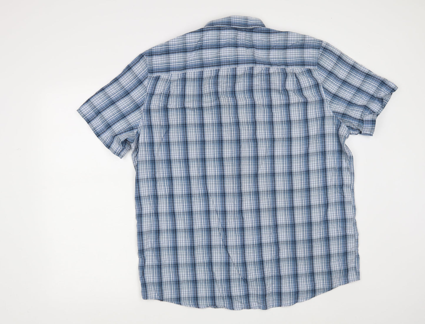 Axist Mens Blue Check   Button-Up Size XL