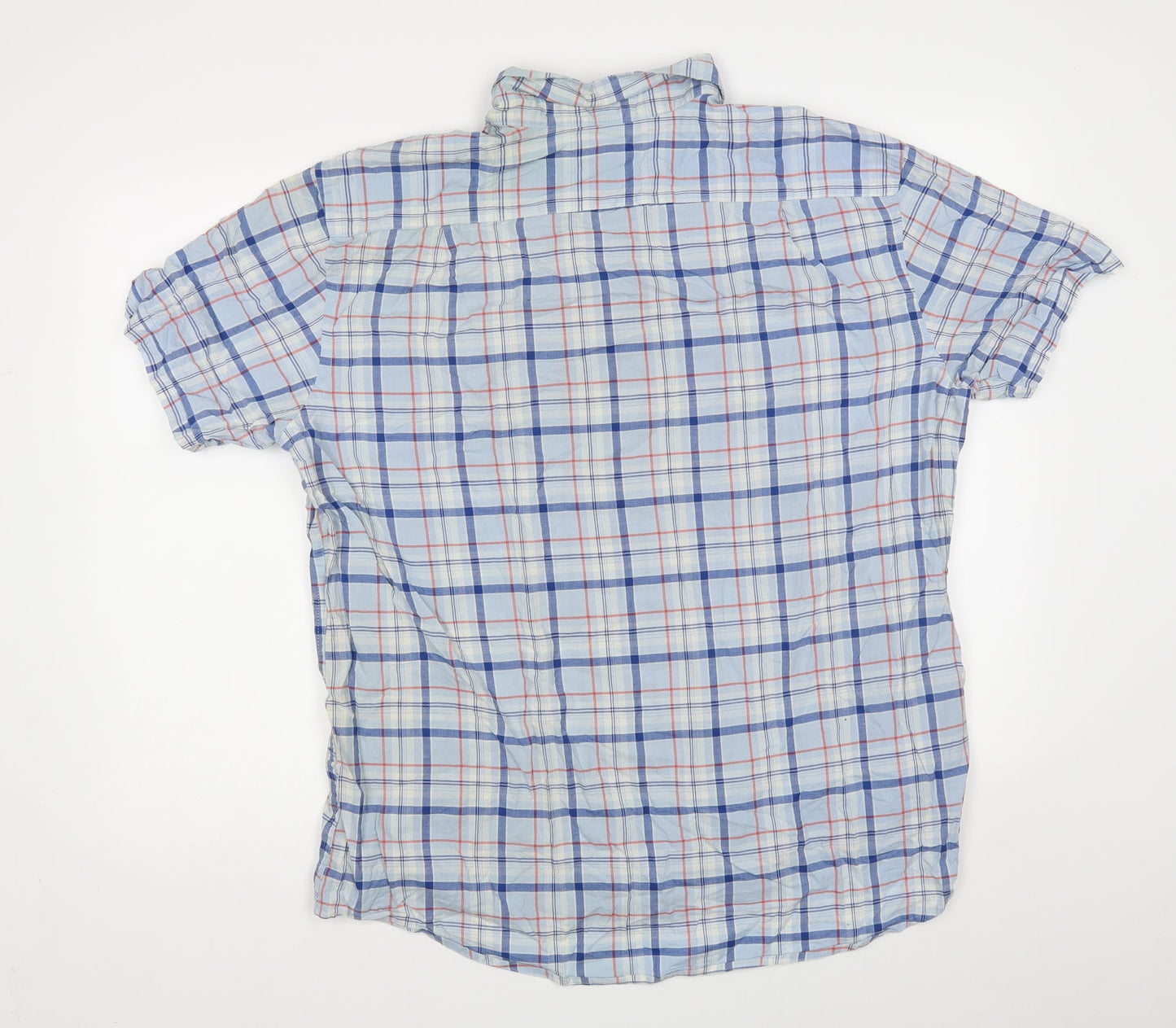 IZOD Mens Blue Check   Button-Up Size XL
