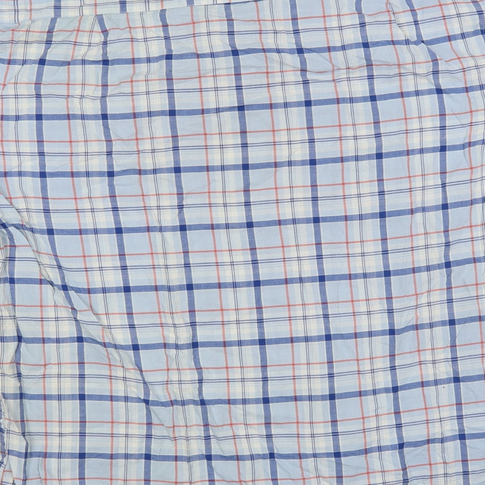IZOD Mens Blue Check   Button-Up Size XL