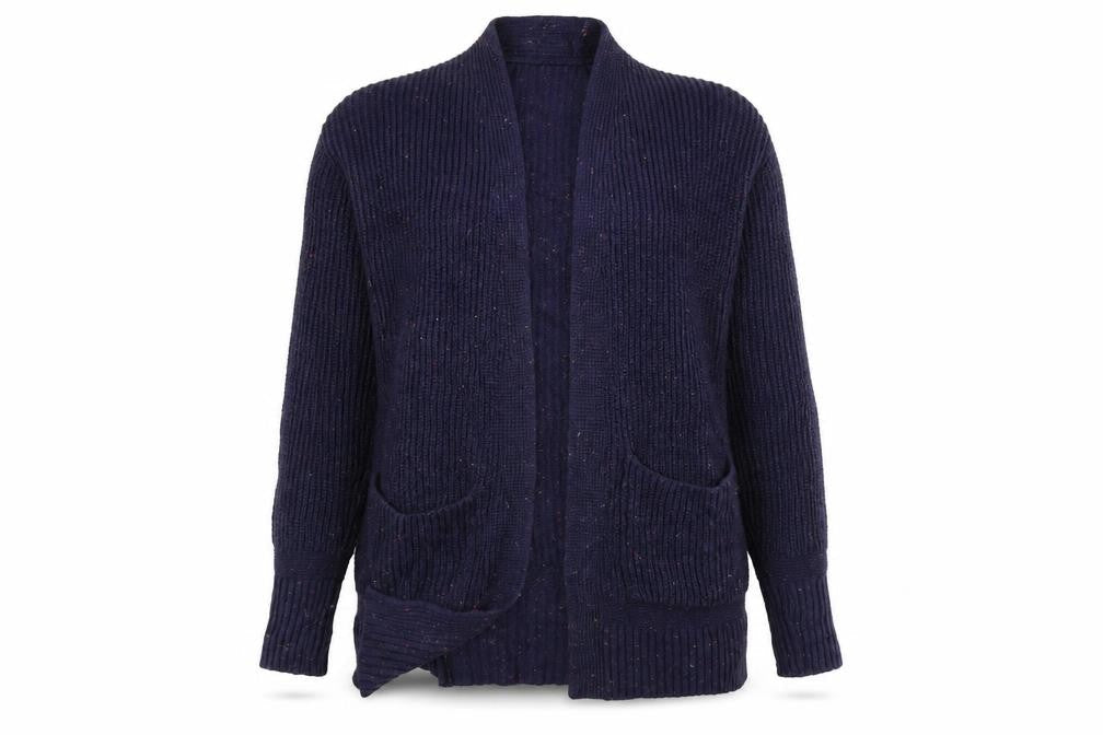 Front view of ASOS women’s blue jumper, size UK 6