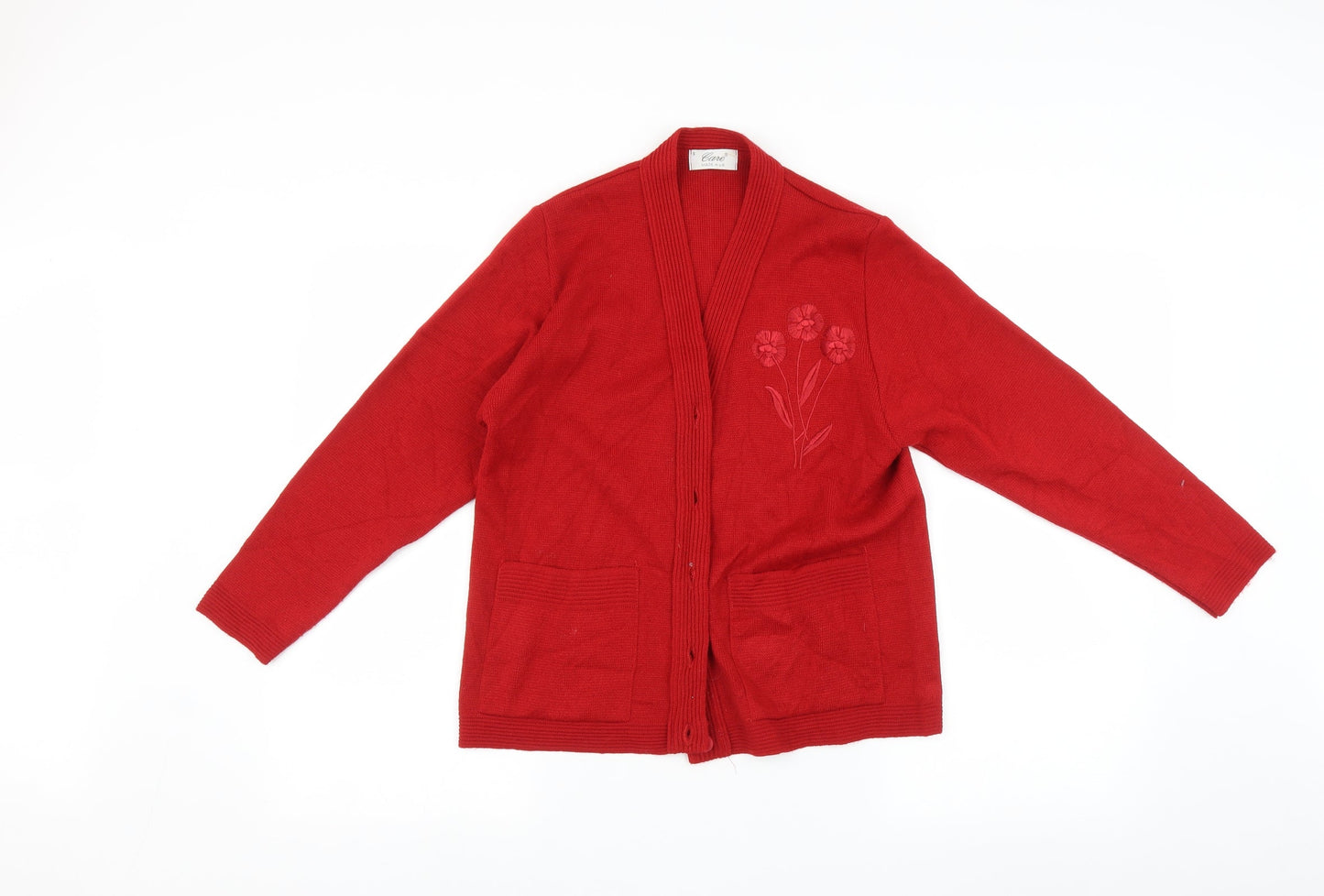 Care Womens Red   Pullover Jumper Size S