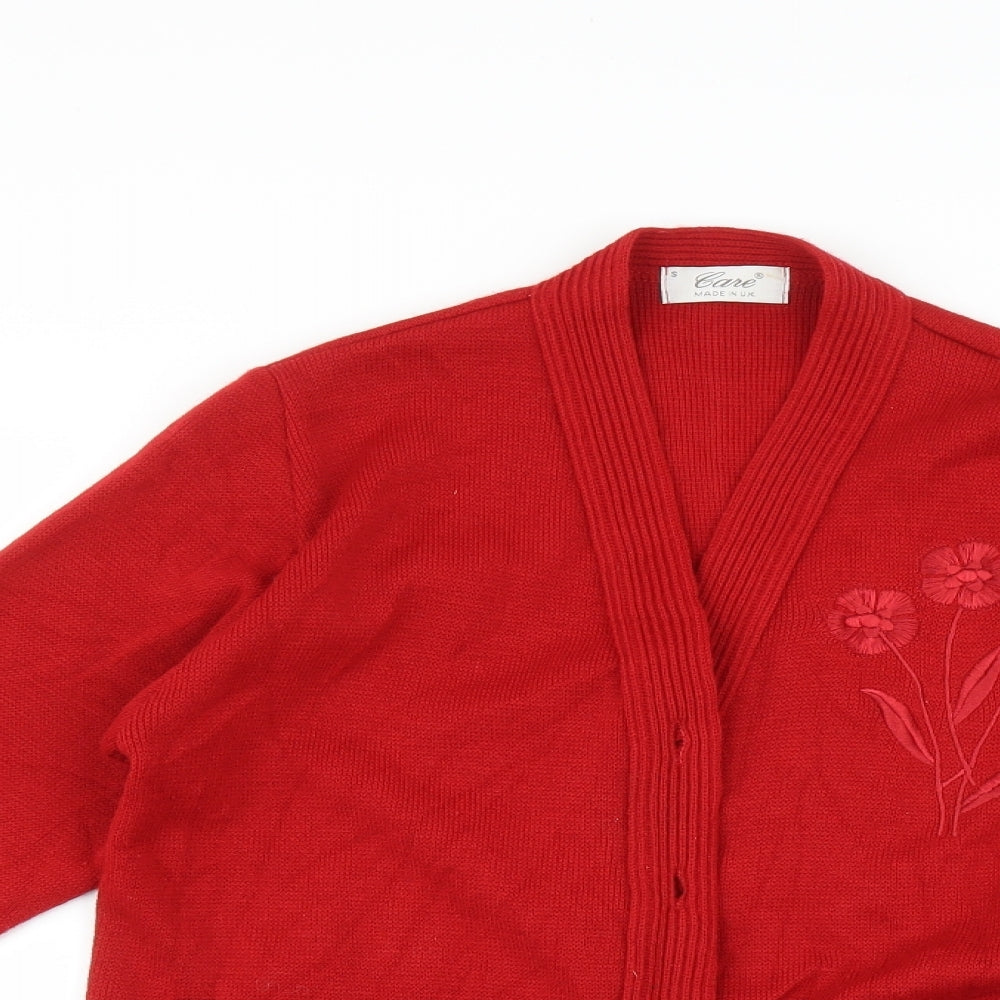 Care Womens Red   Pullover Jumper Size S