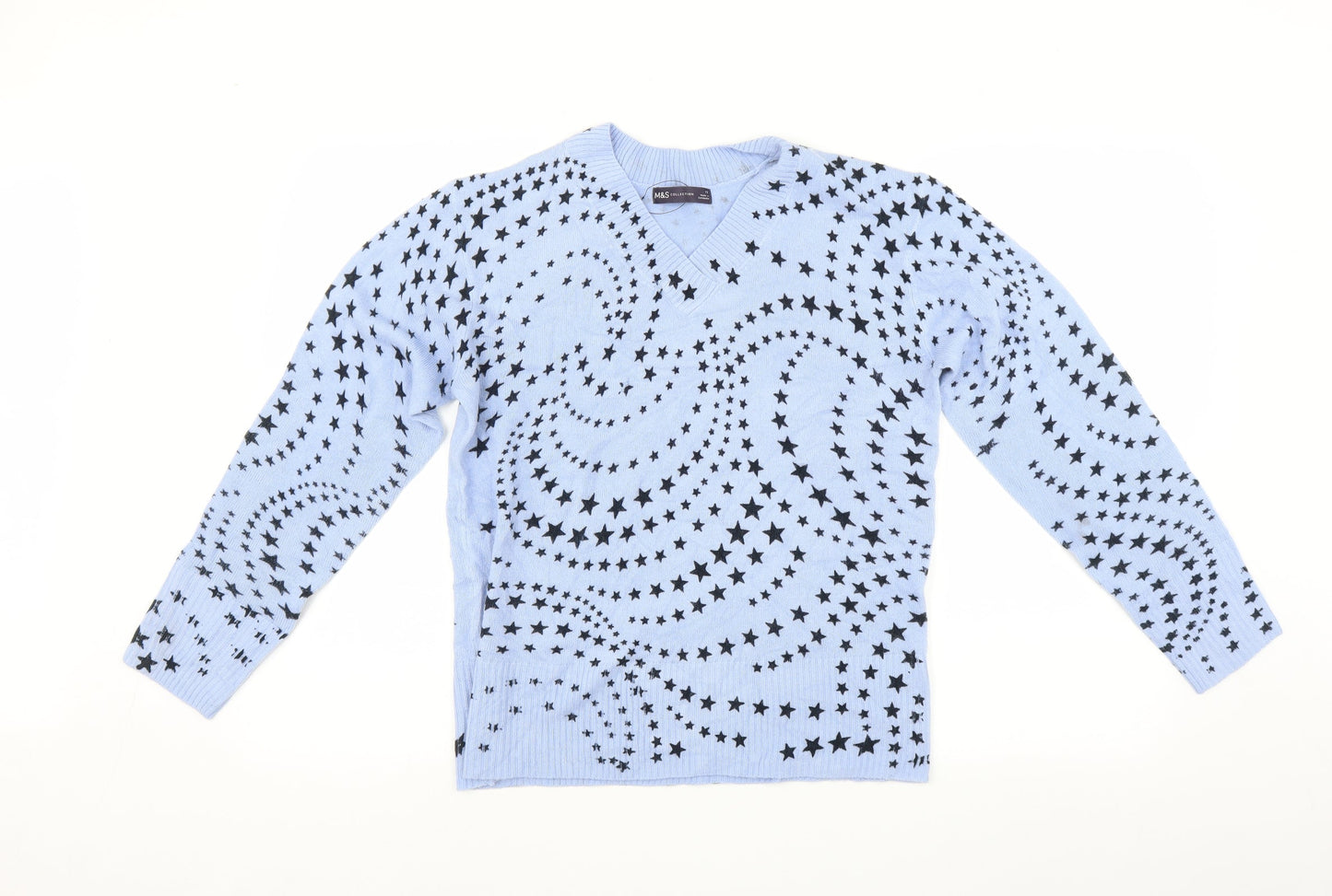 Marks and Spencer Womens Multicoloured   Pullover Jumper Size 12  - Star print