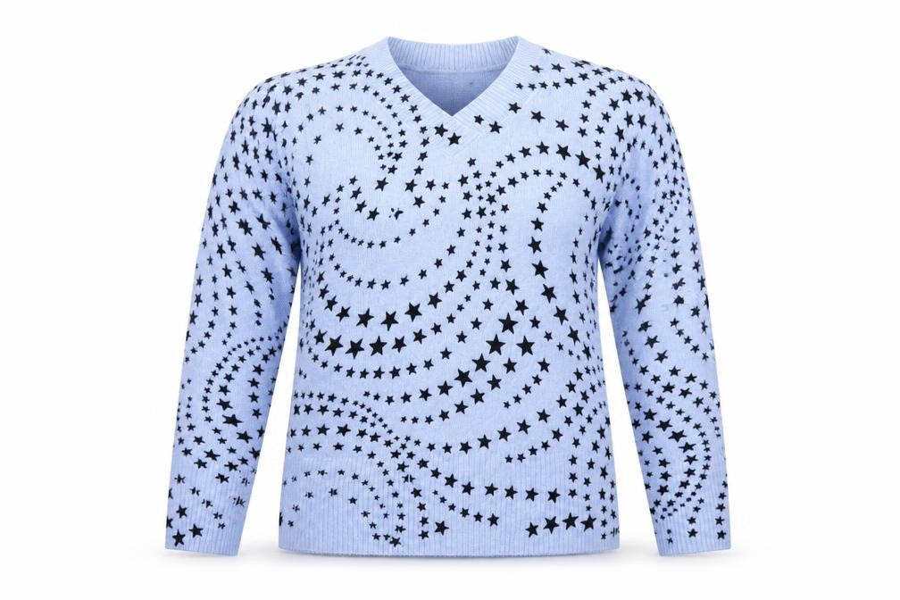 Marks and Spencer Womens Multicoloured   Pullover Jumper Size 12  - Star print