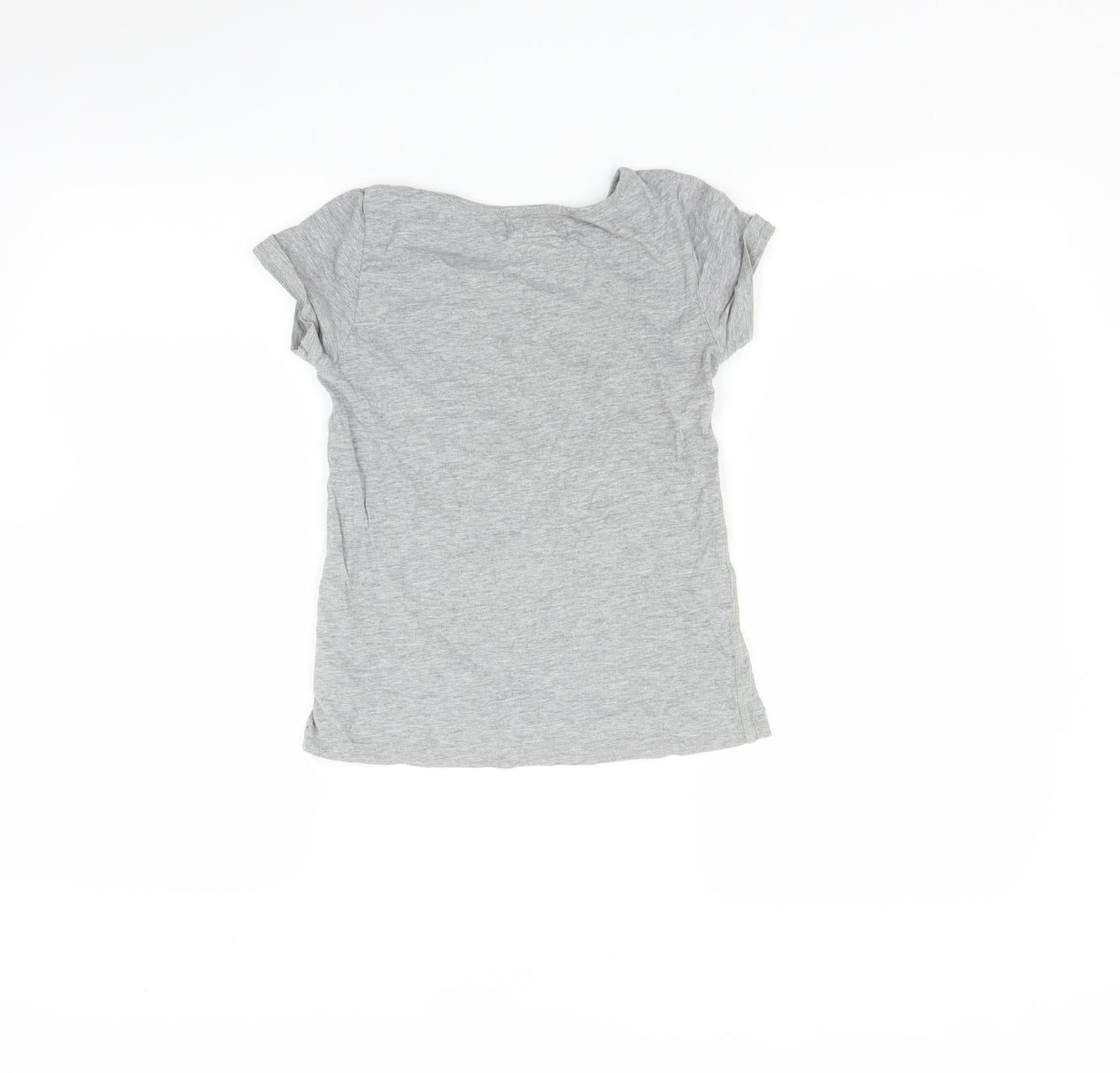 H&M Girls Grey   Basic T-Shirt Size 9-10 Years  - Heritage state
