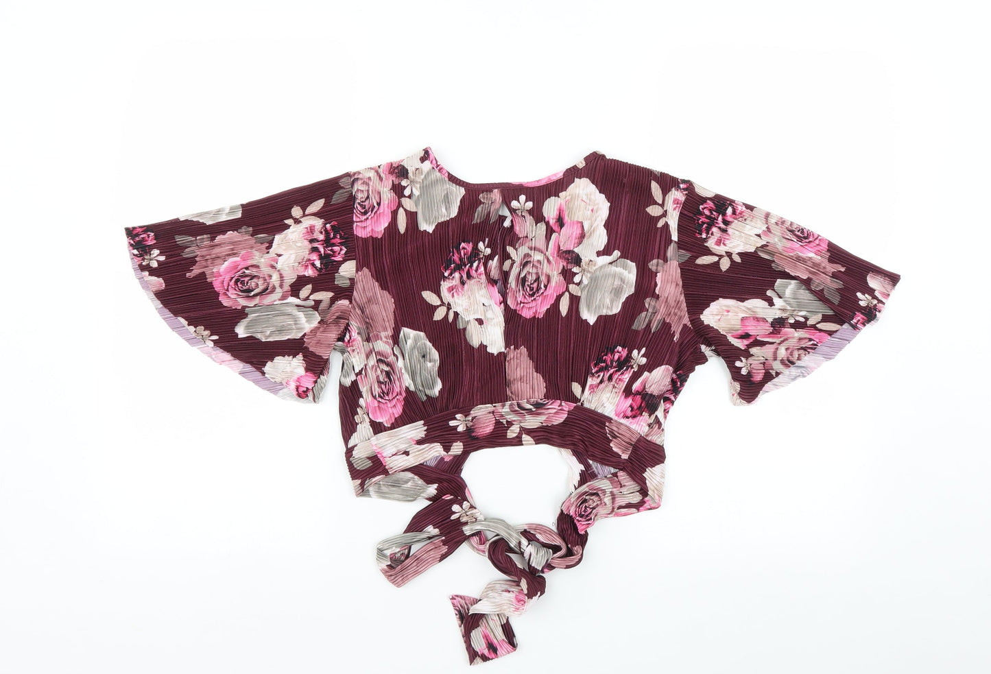 New Look Womens Purple Floral  Basic Blouse Size 8