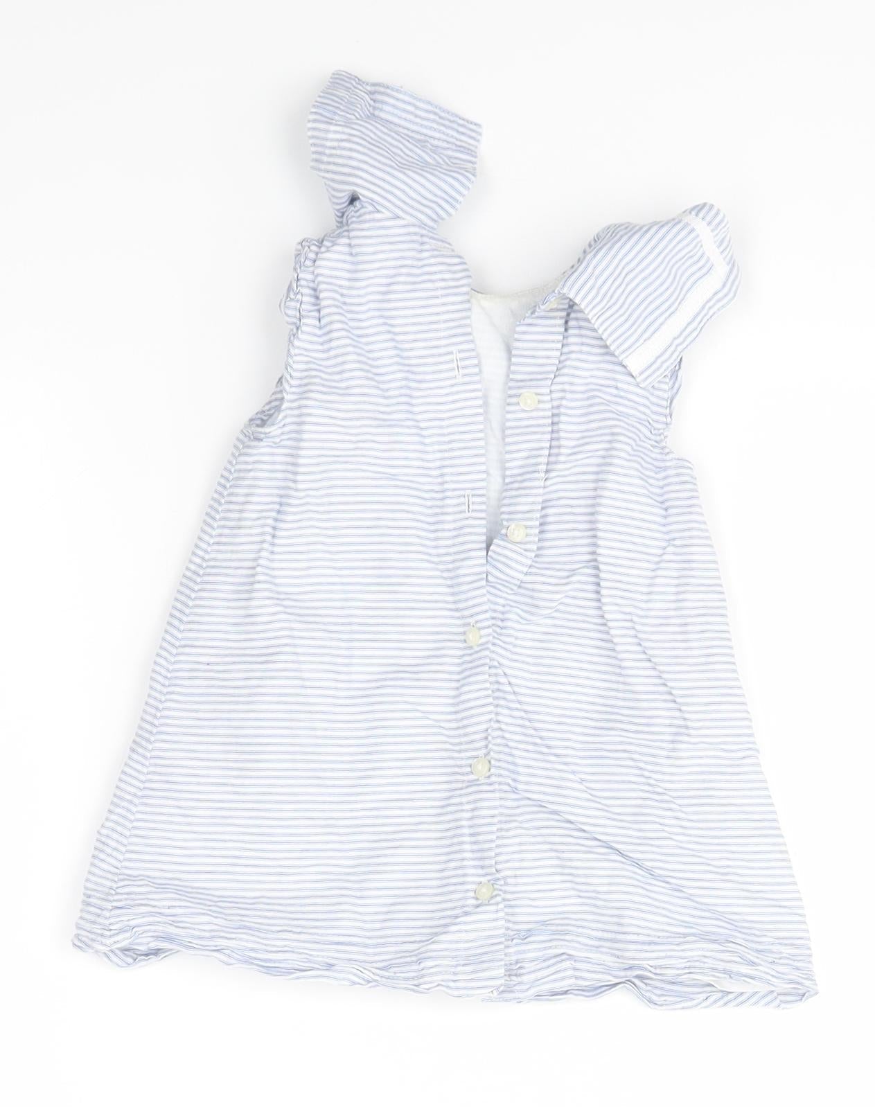 M&S Girls Multicoloured Striped  A-Line  Size 6-9 Months