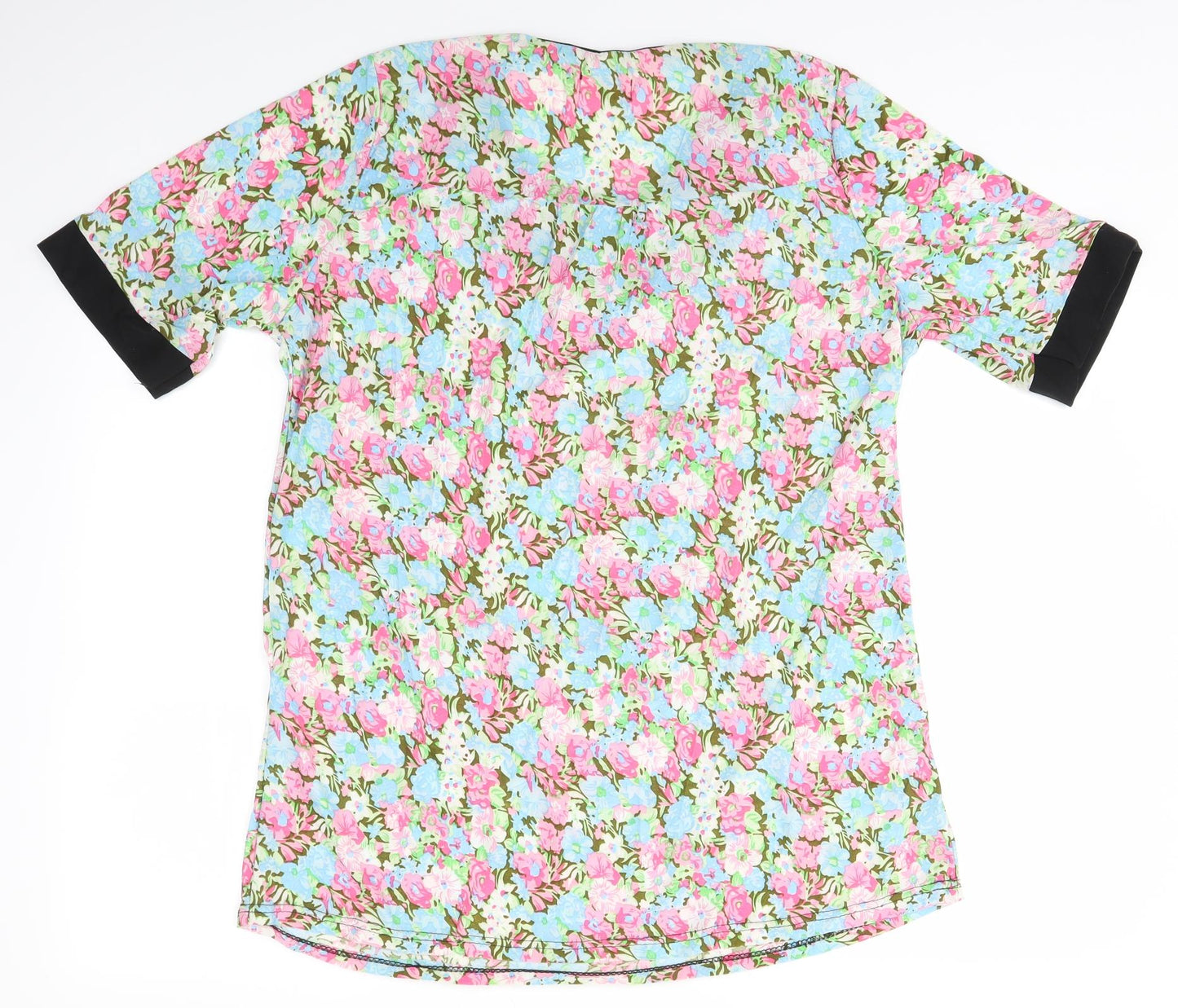 CECILIA Womens Multicoloured Floral  Basic T-Shirt Size M