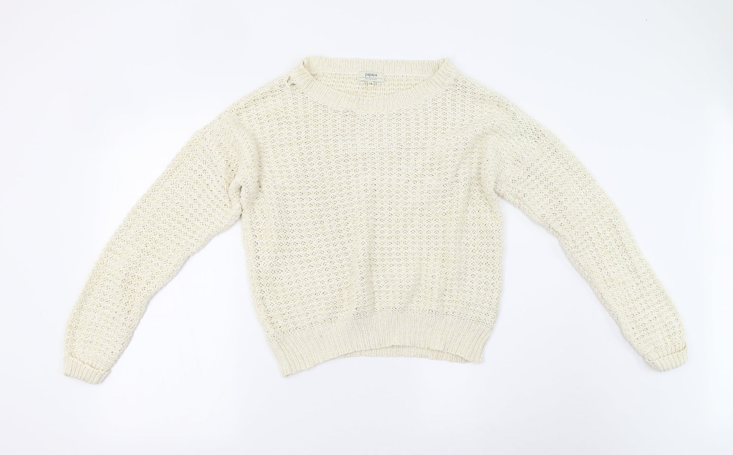 Papaya Womens Beige   Pullover Jumper Size 14