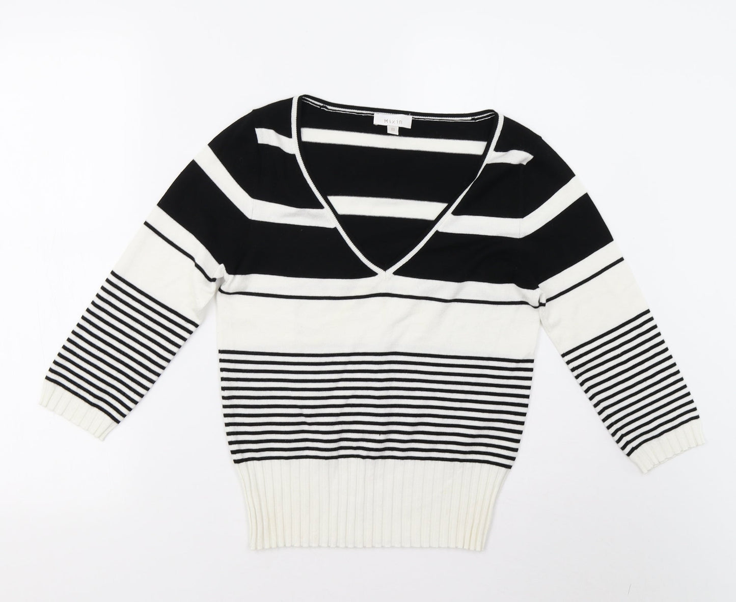 Mixin Womens Multicoloured Striped Knit Pullover Jumper Size M