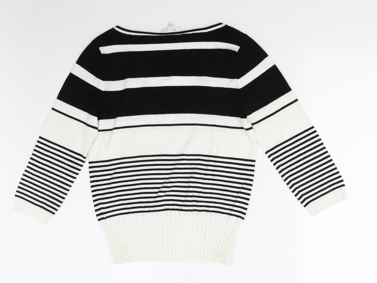 Mixin Womens Multicoloured Striped Knit Pullover Jumper Size M