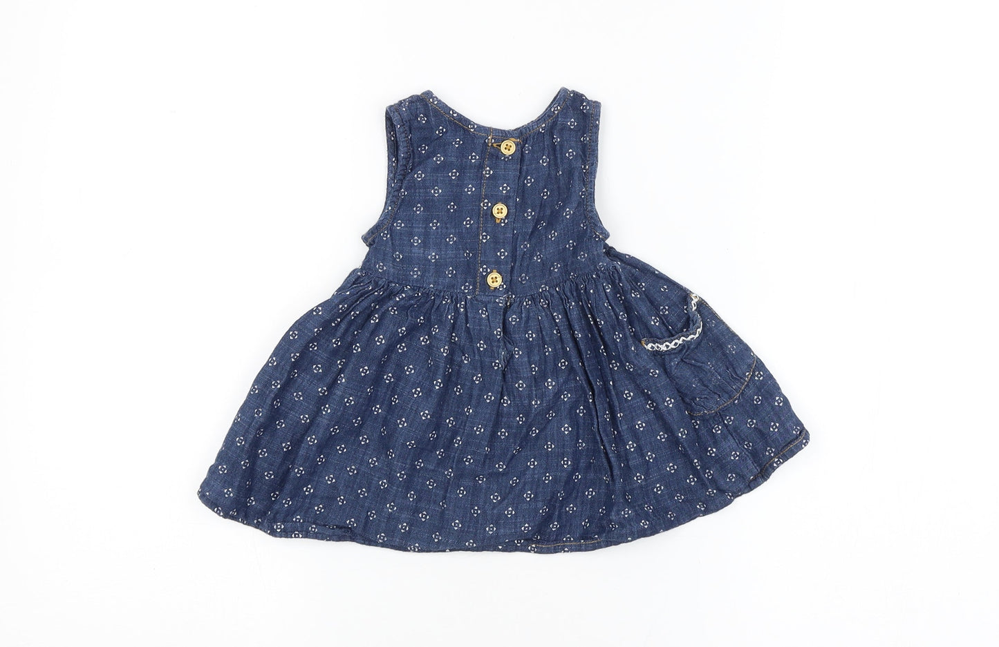 M&CO., Girls Blue Argyle/Diamond  A-Line  Size 3-6 Months