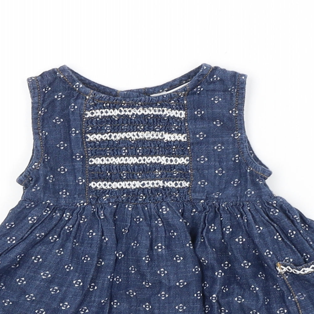 M&CO., Girls Blue Argyle/Diamond  A-Line  Size 3-6 Months