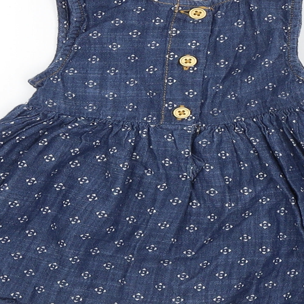 M&CO., Girls Blue Argyle/Diamond  A-Line  Size 3-6 Months