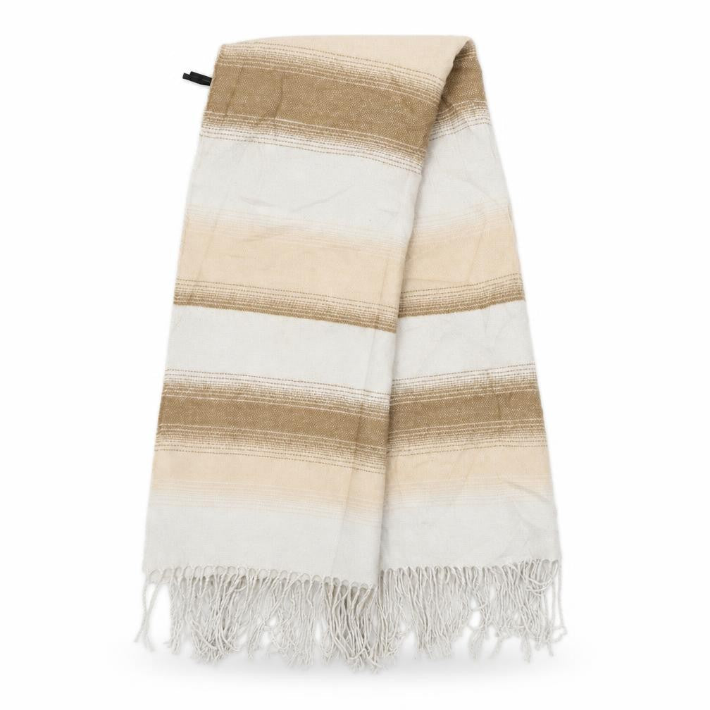 Preworn Unisex Beige Striped   Shawl/Wrap