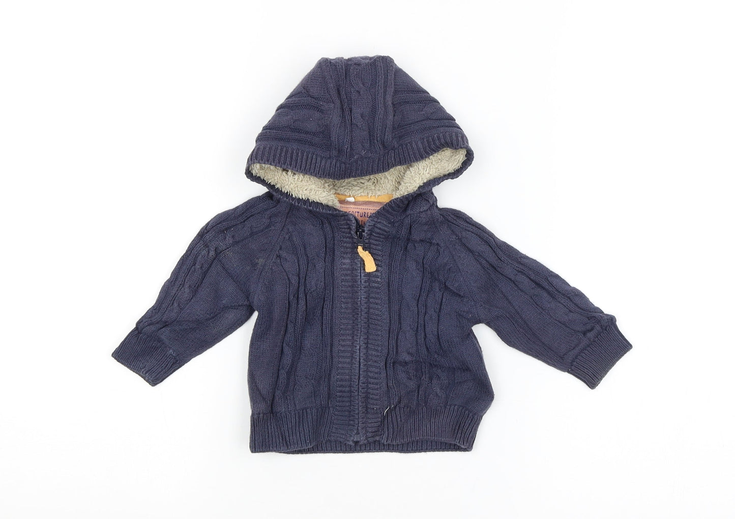 M&S Baby Blue Argyle/Diamond  Basic Coat Coat Size 0-3 Months