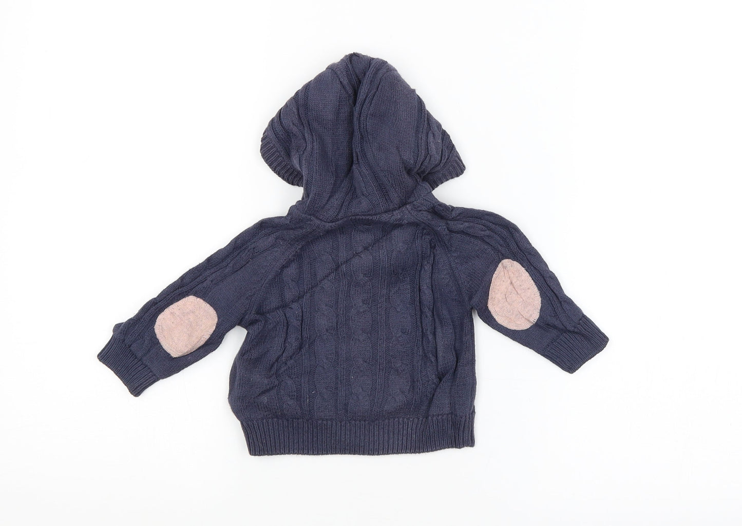 M&S Baby Blue Argyle/Diamond  Basic Coat Coat Size 0-3 Months