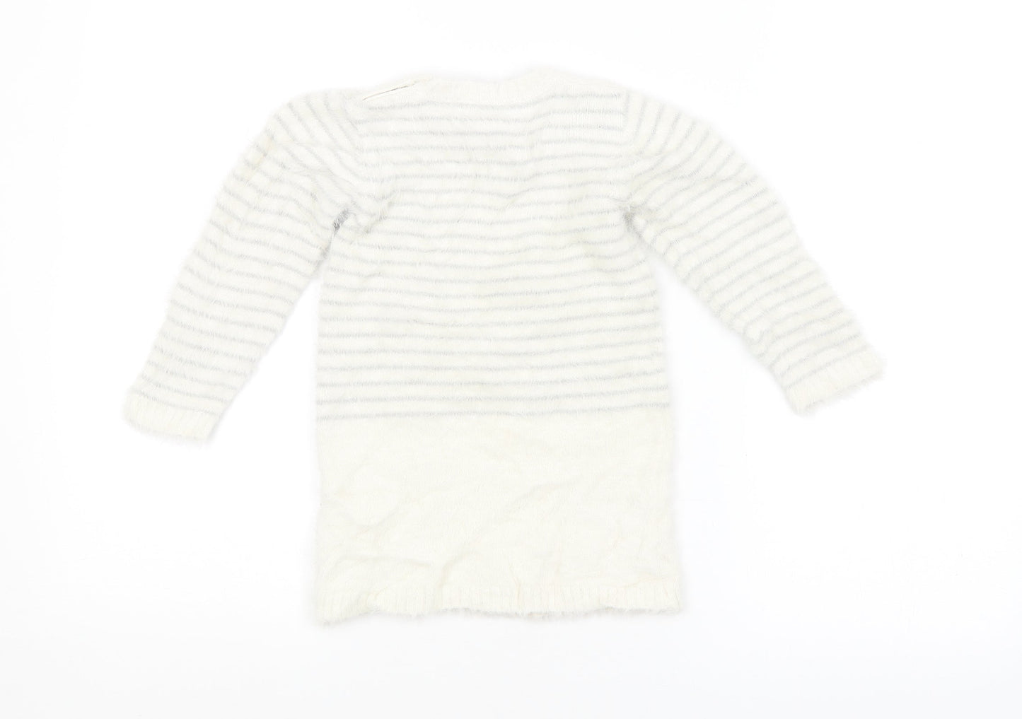 Primark Baby White Striped  Pullover Jumper Size 12-18 Months
