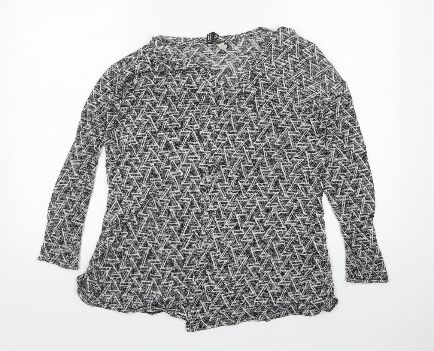 H&M Womens Multicoloured Geometric  Cardigan Jumper Size M