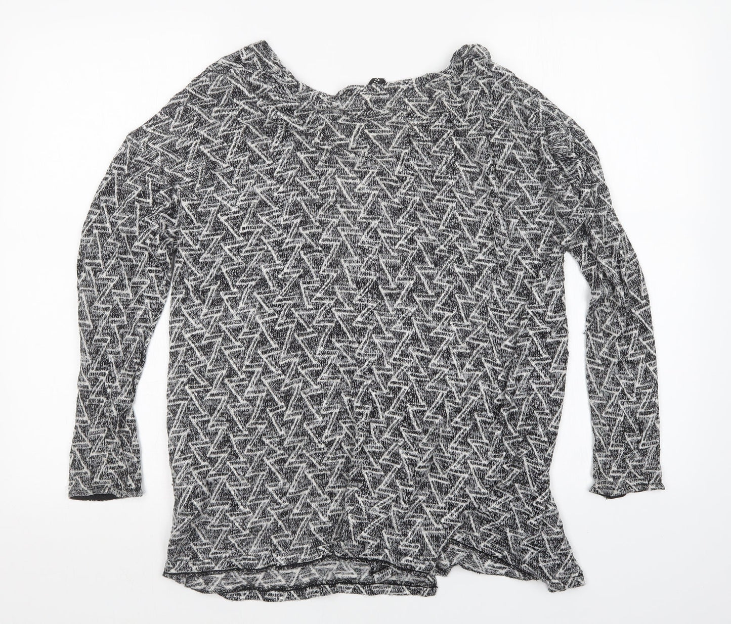 H&M Womens Multicoloured Geometric  Cardigan Jumper Size M