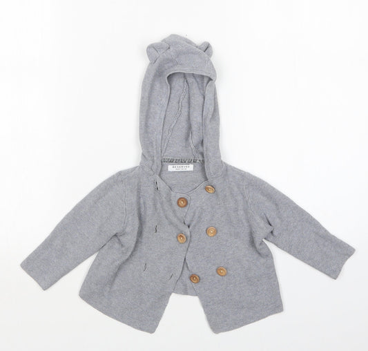 RESERVED Baby Grey   Cardigan Jumper Size 6-9 Months