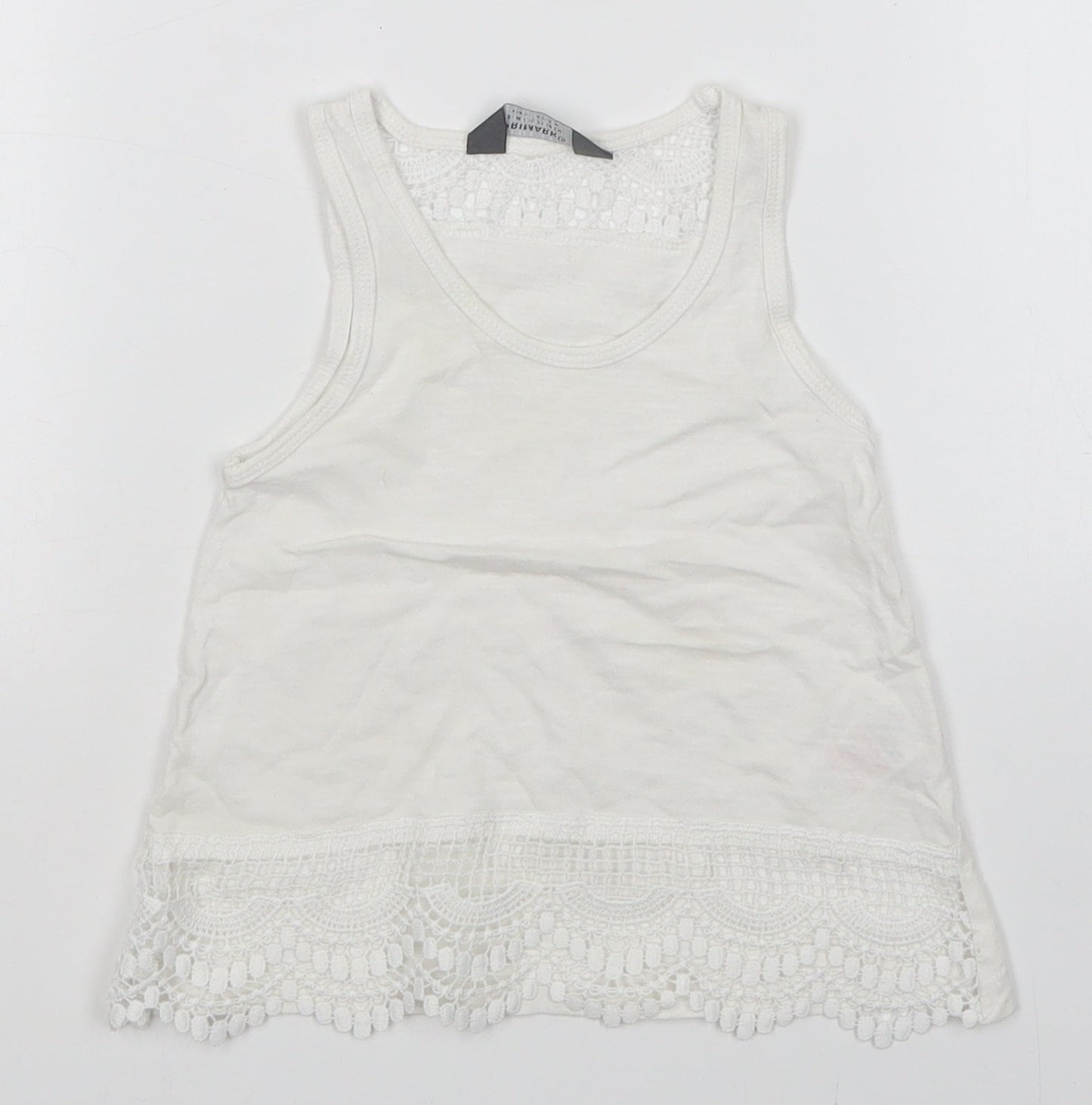 Primark Girls White   Basic Tank Size 3-4 Years