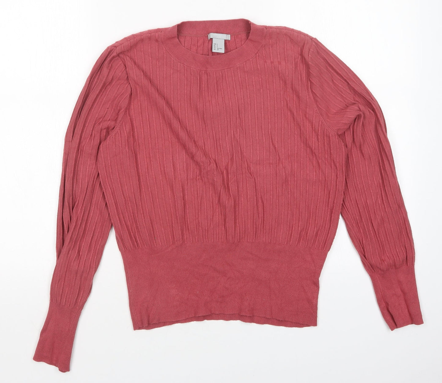 H&M Womens Pink   Pullover Jumper Size S