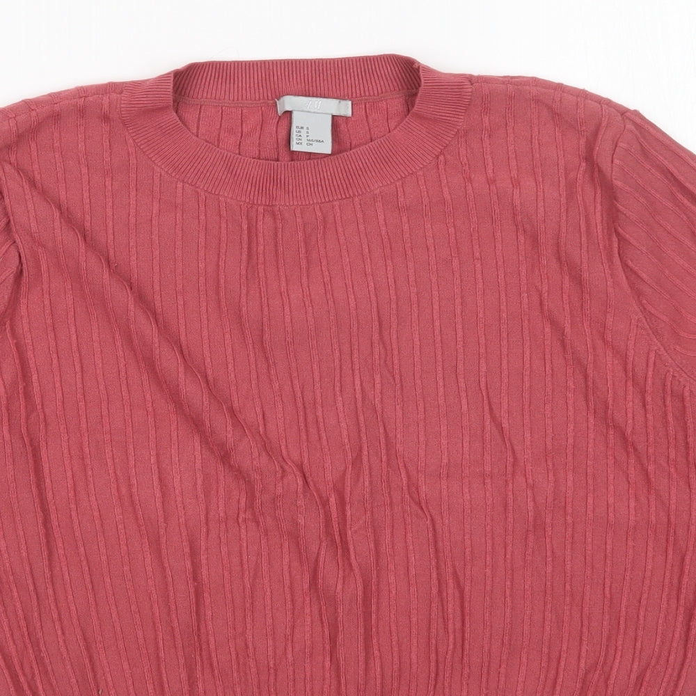 H&M Womens Pink   Pullover Jumper Size S