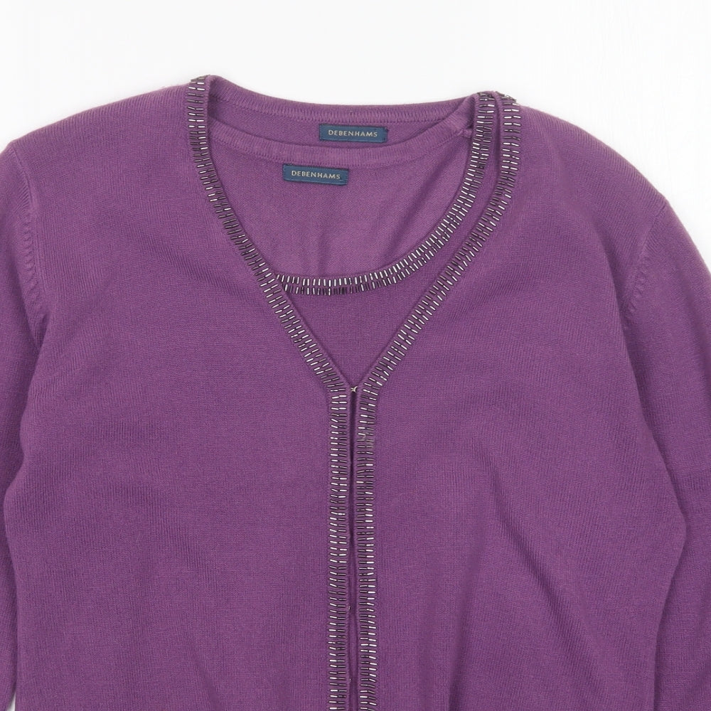 Debenhams Womens Purple   Pullover Jumper Size 14