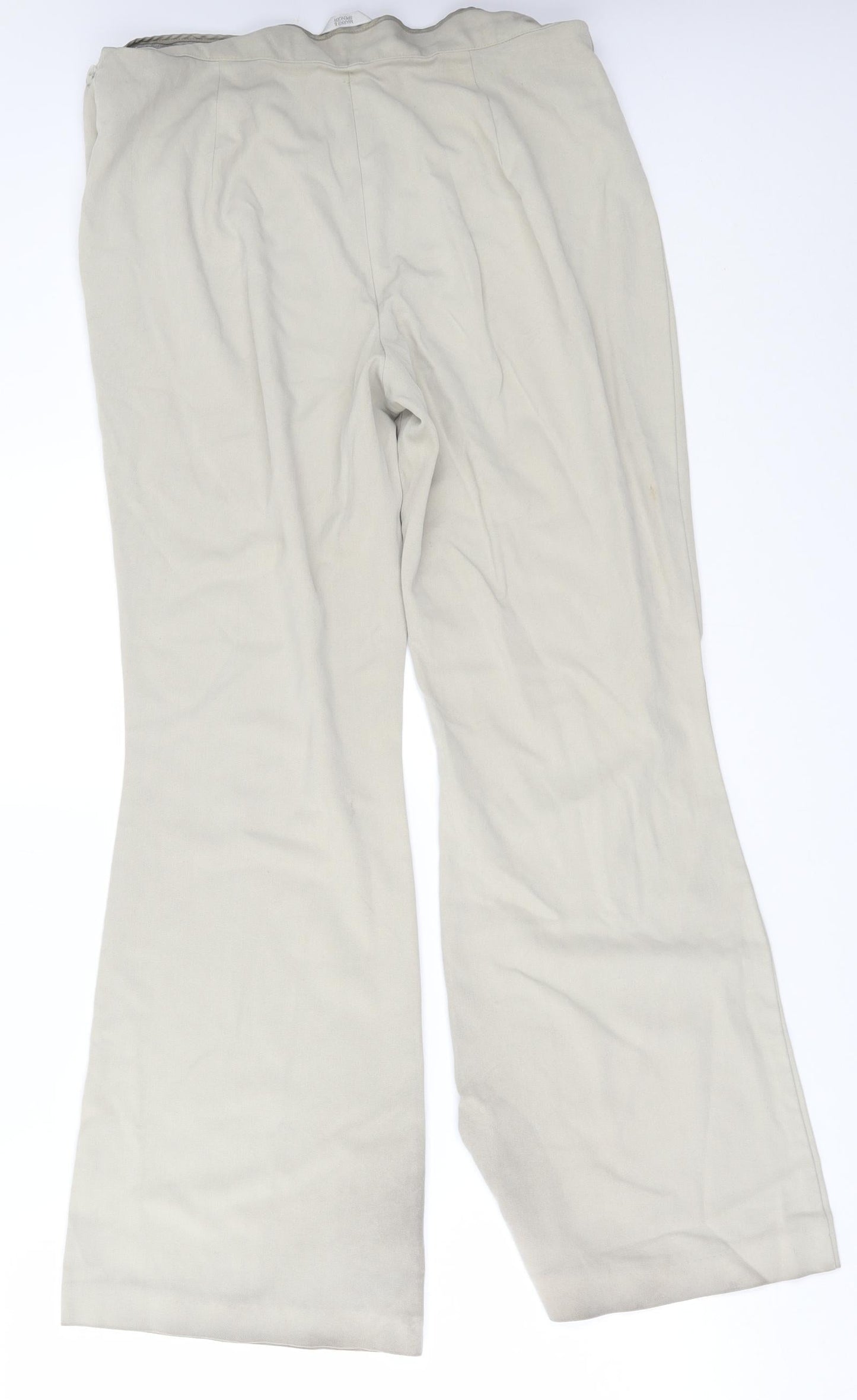 M&S Womens Beige   Bloomer Trousers Size 14 L30 in -