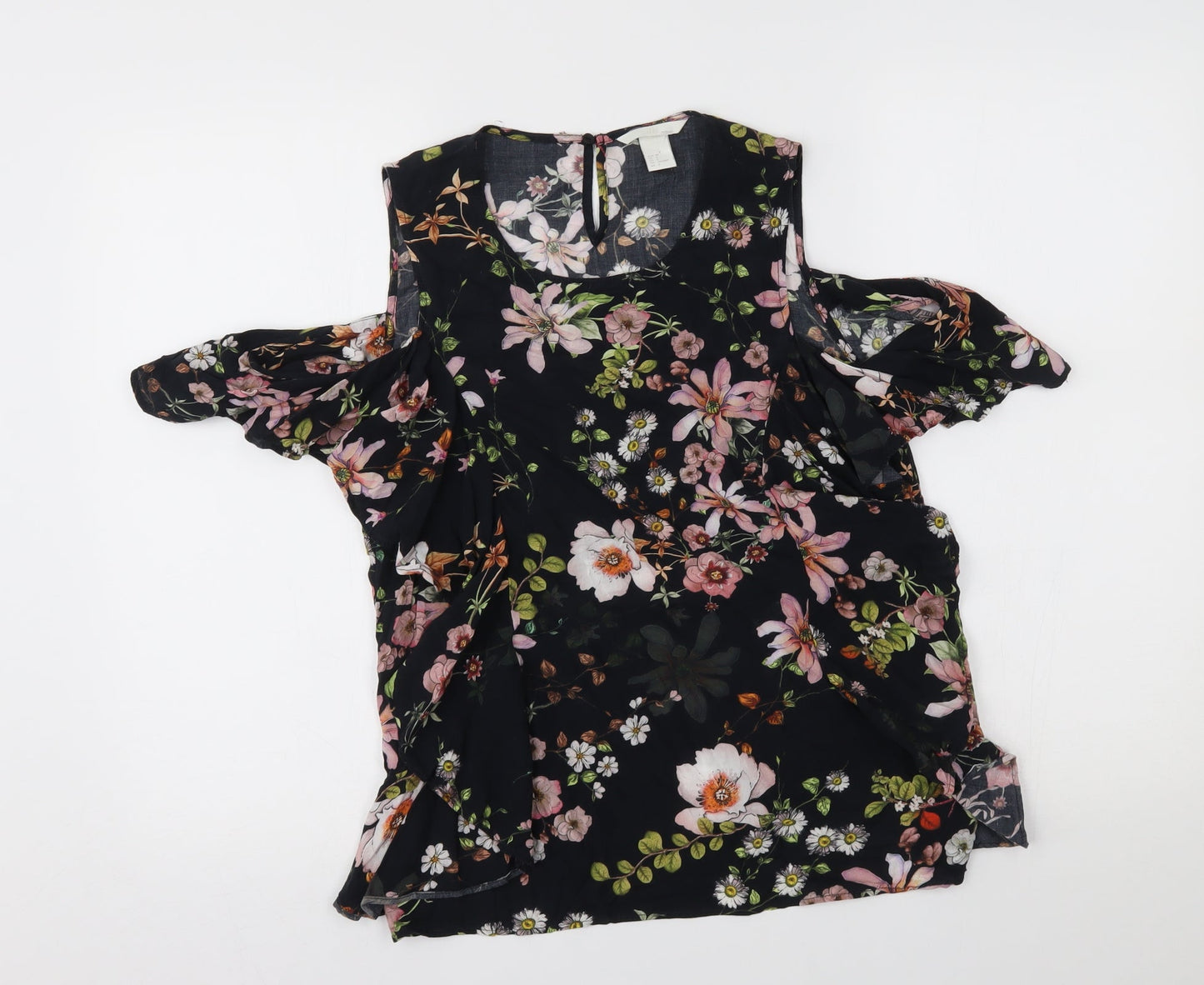 H&M Womens Black   Basic Blouse Size 10
