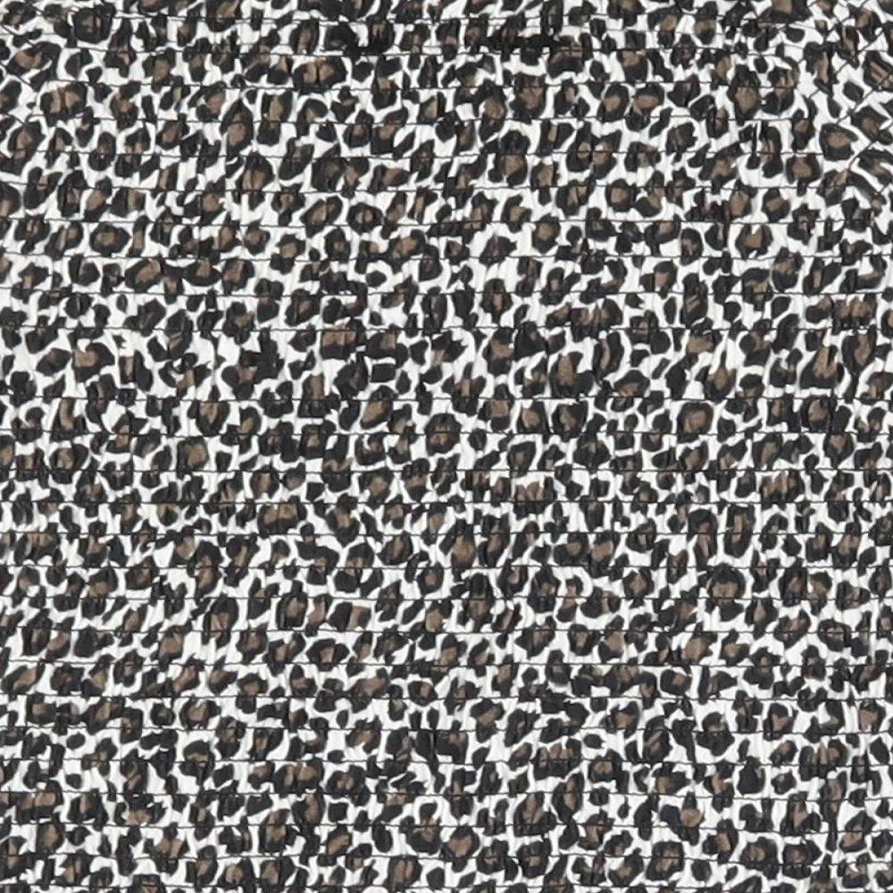 Primark Girls Beige Animal Print  Basic Blouse Size 7-8 Years