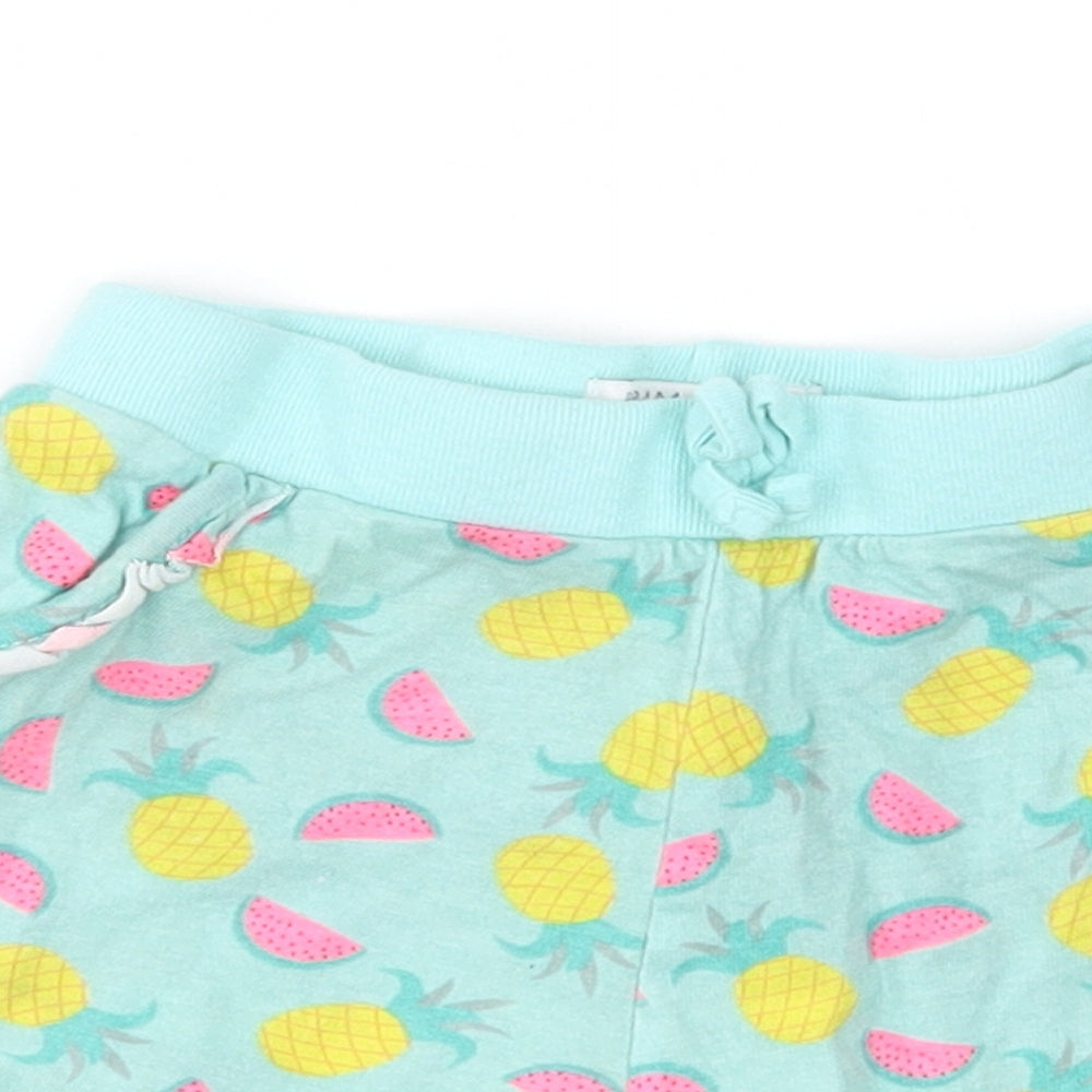 Primark Girls Blue    Sleep Shorts Size 7-8 Years  - pineapple melon