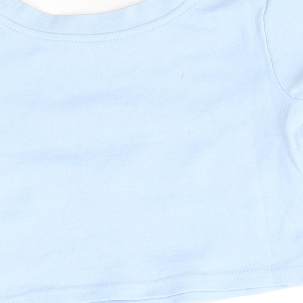 George Baby Blue   Basic T-Shirt Size 0-3 Months  - I don't do quiet