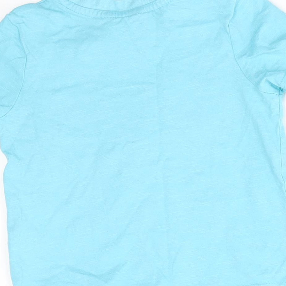 George Baby Blue   Basic T-Shirt Size 18-24 Months  - surfs up dude