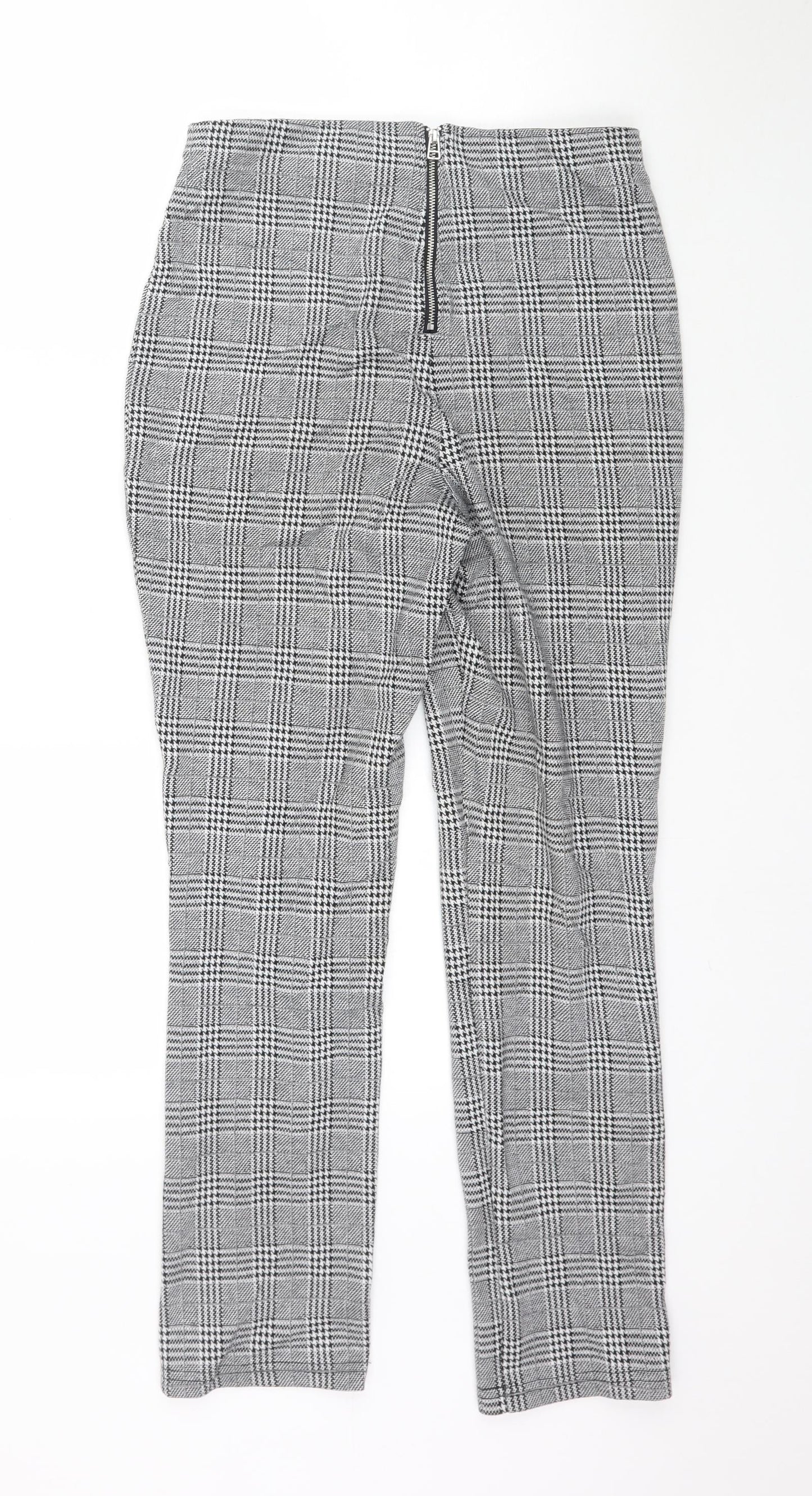 H&M Womens Grey Plaid  Trousers  Size S L29 in - Gingham