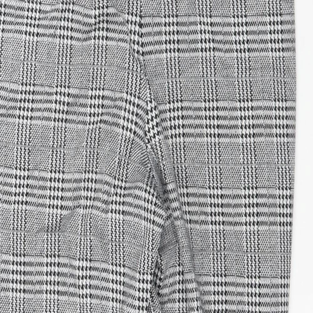 H&M Womens Grey Plaid  Trousers  Size S L29 in - Gingham