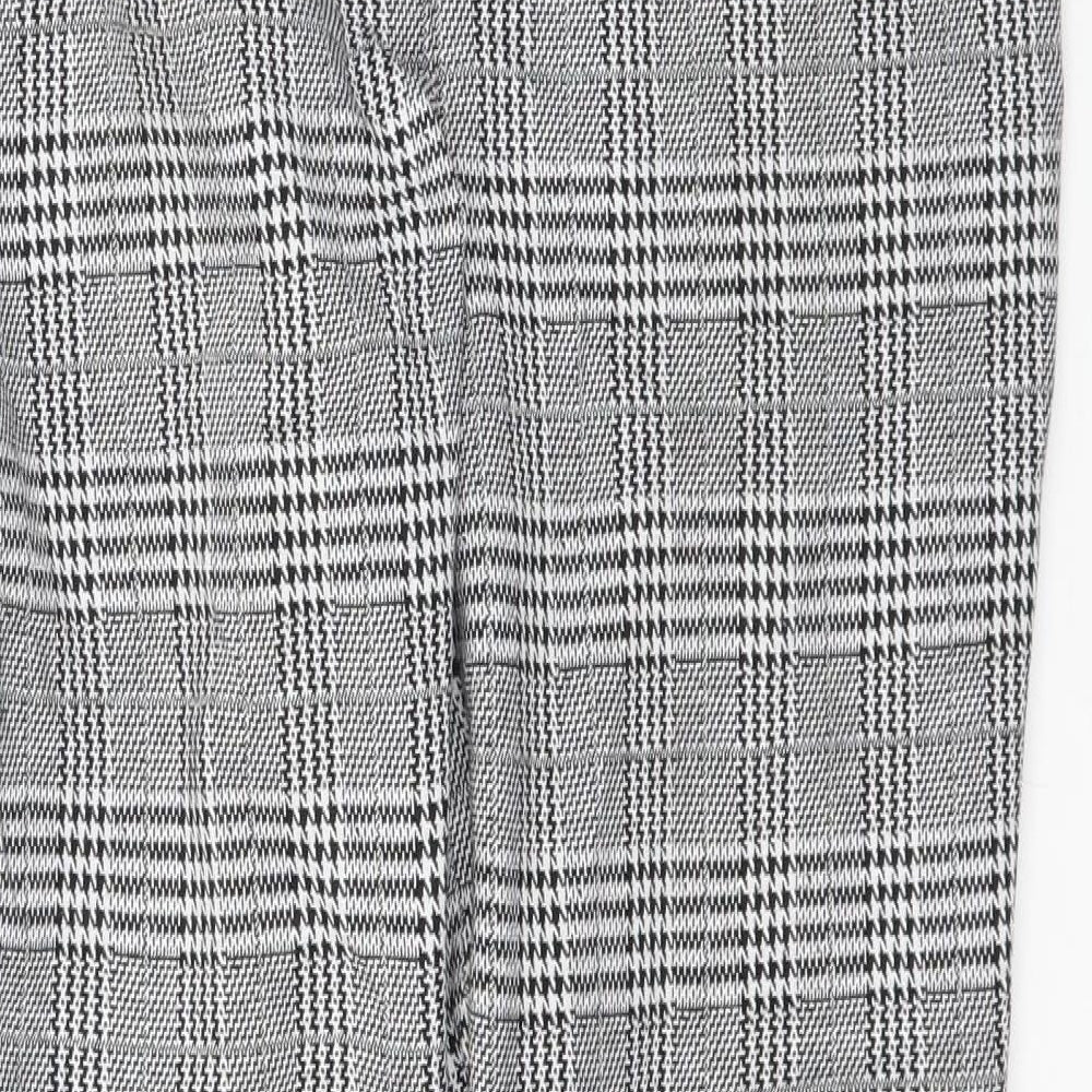 H&M Womens Grey Plaid  Trousers  Size S L29 in - Gingham
