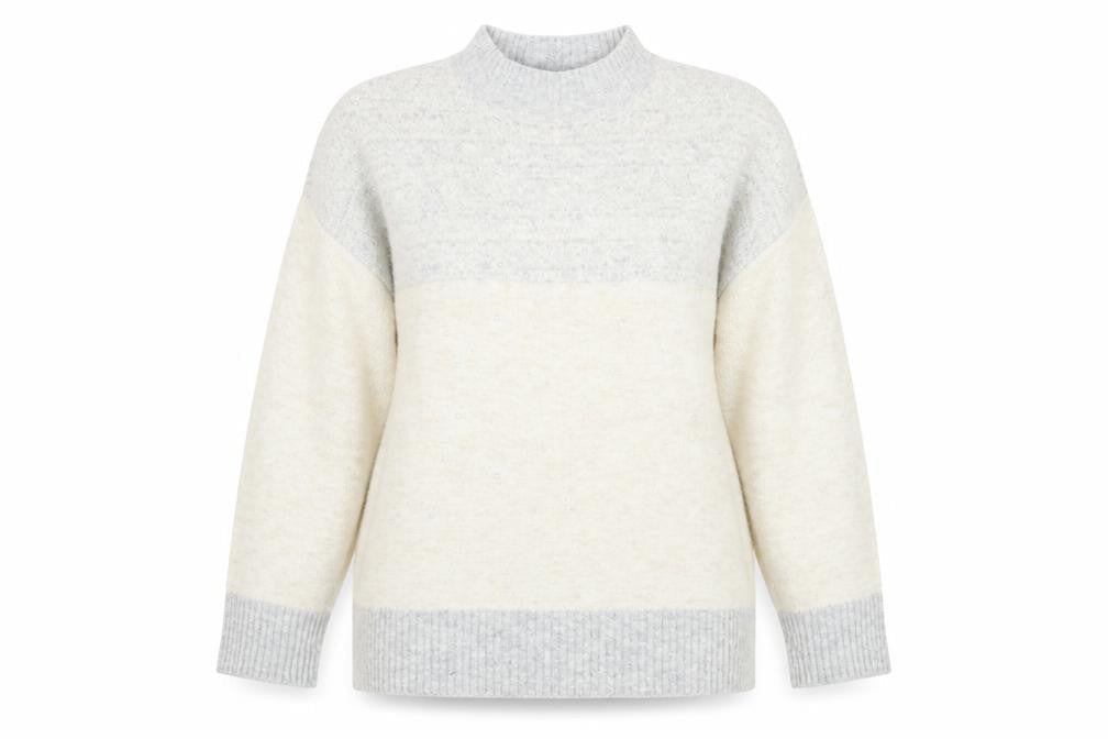Front view of Atmosphere women’s ivory knit jumper, size UK 10
