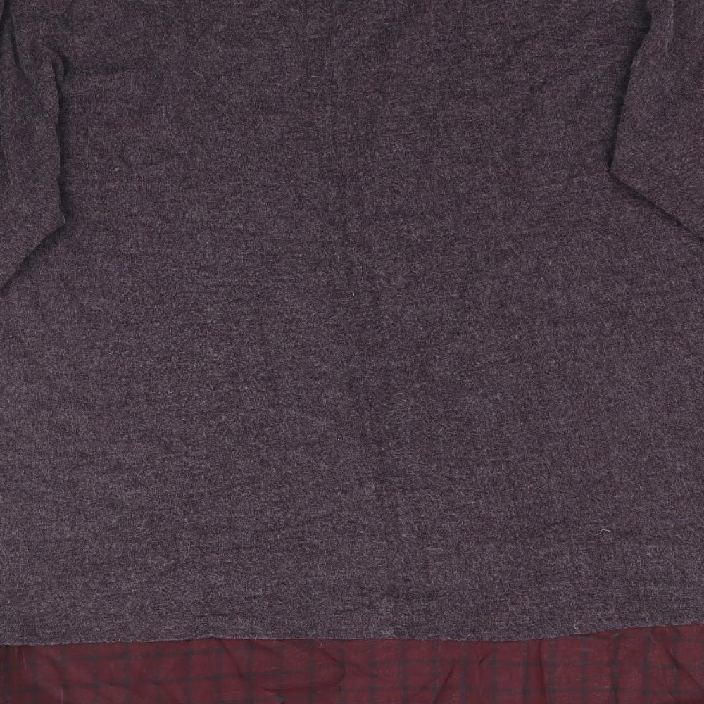 La Redoute Womens Purple Plaid  Basic T-Shirt Size 10  - Purple/Grey