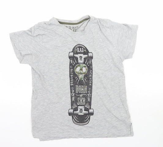 Matalan Boys Grey   Basic T-Shirt Size 11 Years
