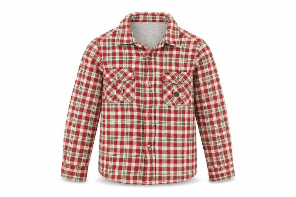 ZA-boy Boys Red   Basic Button-Up Size 5 Years