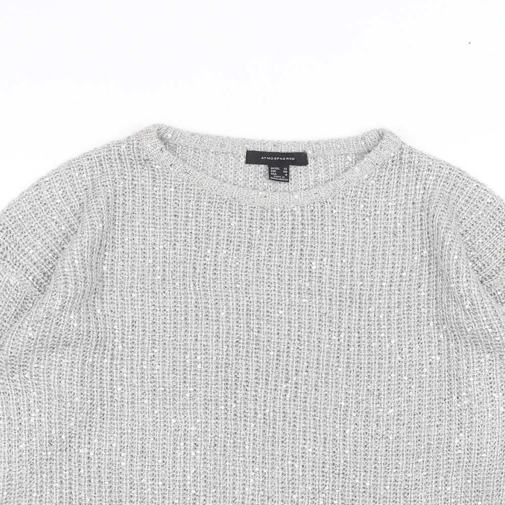 Atmosphere Womens Silver   Pullover Jumper Size L