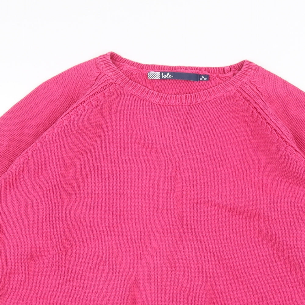 ISLE Womens Pink   Pullover Jumper Size S