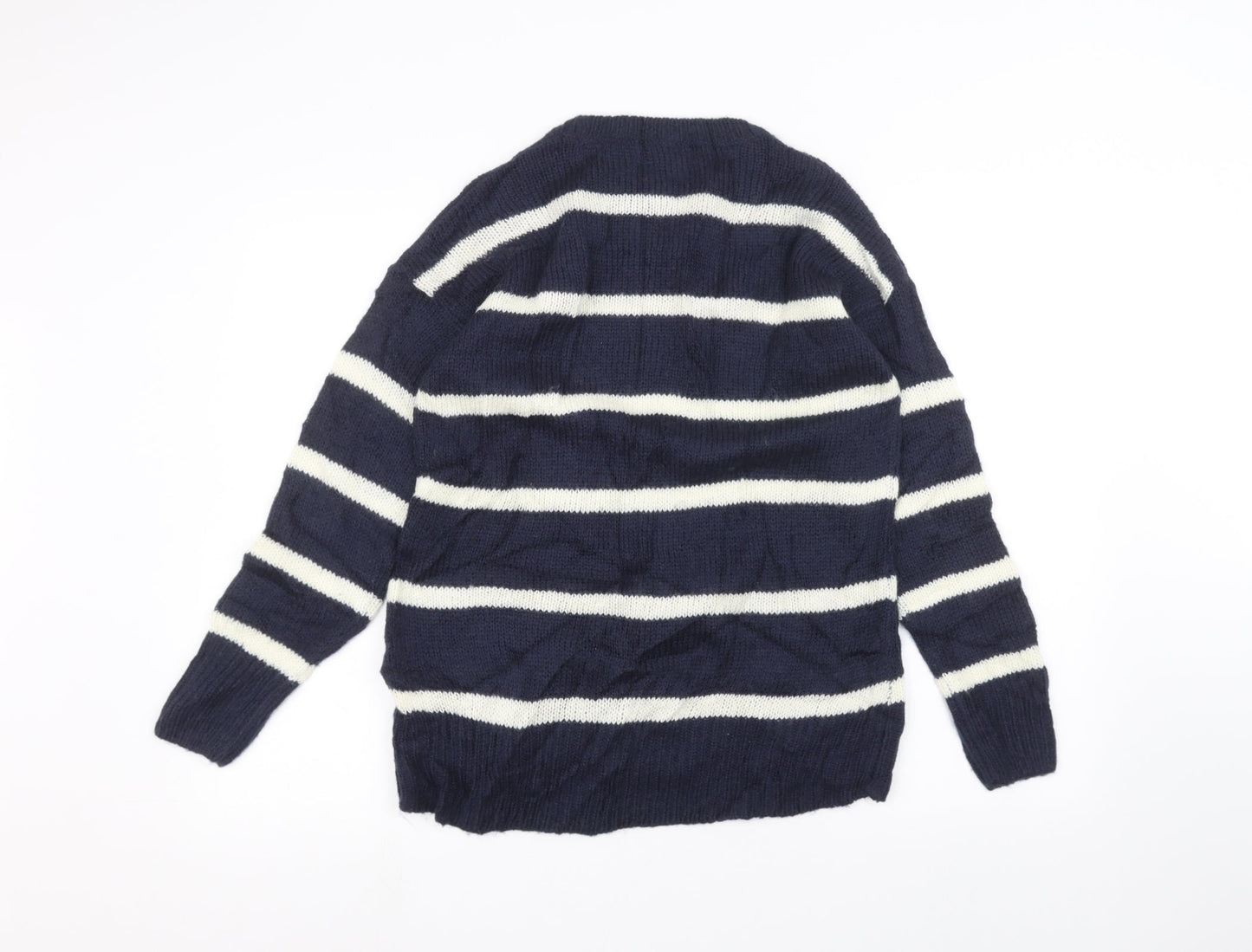 New Look Womens Blue Striped  Pullover Jumper Size S