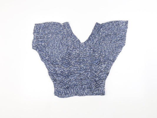 Be beau Womens Blue   Basic Blouse Size 10