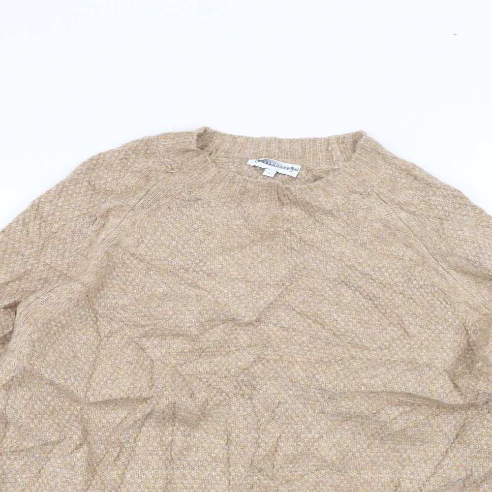 Warehouse Womens Beige   Pullover Jumper Size 14